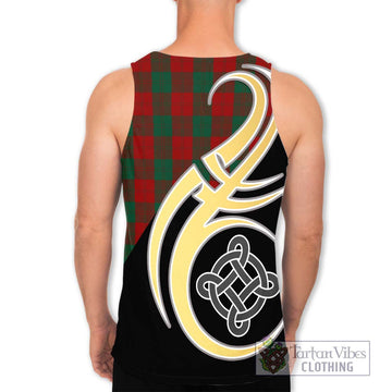 Erskine Tartan Men's Tank Top with Family Crest and Celtic Symbol Style