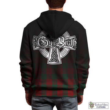 Erskine Tartan Hoodie Featuring Alba Gu Brath Family Crest Celtic Inspired