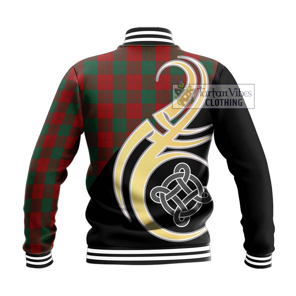 Erskine Tartan Baseball Jacket with Family Crest and Celtic Symbol Style - Tartan Vibes Clothing