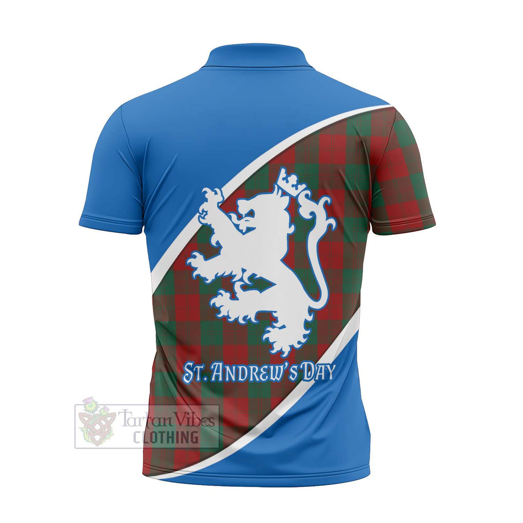 Tartan Vibes Clothing Erskine Family Crest Tartan Zipper Polo Shirt Celebrate Saint Andrew's Day in Style