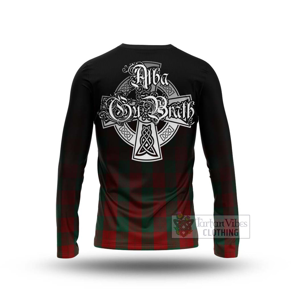 Tartan Vibes Clothing Erskine Tartan Long Sleeve T-Shirt Featuring Alba Gu Brath Family Crest Celtic Inspired