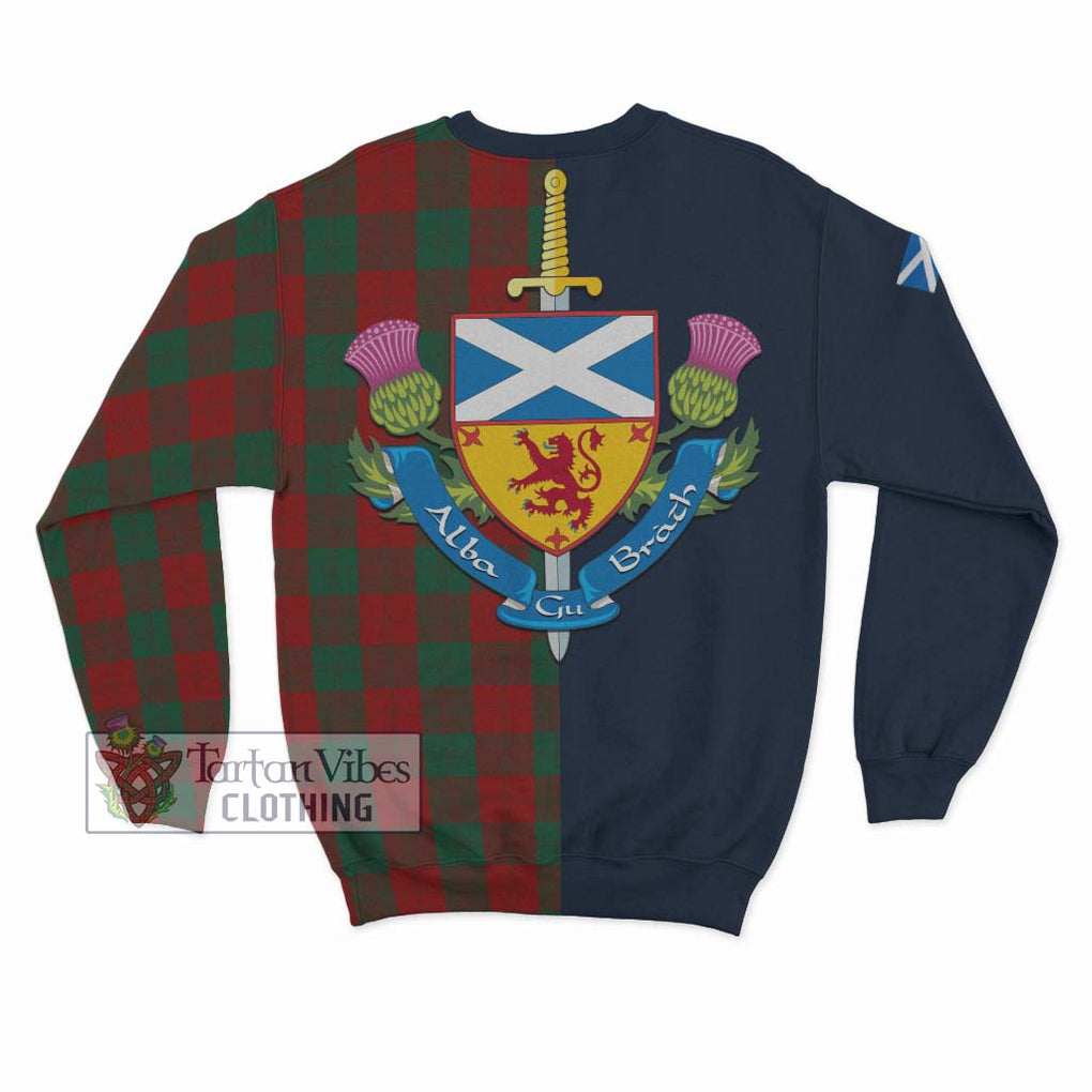 Tartan Vibes Clothing Erskine Tartan Sweatshirt with Scottish Lion Royal Arm Half Style