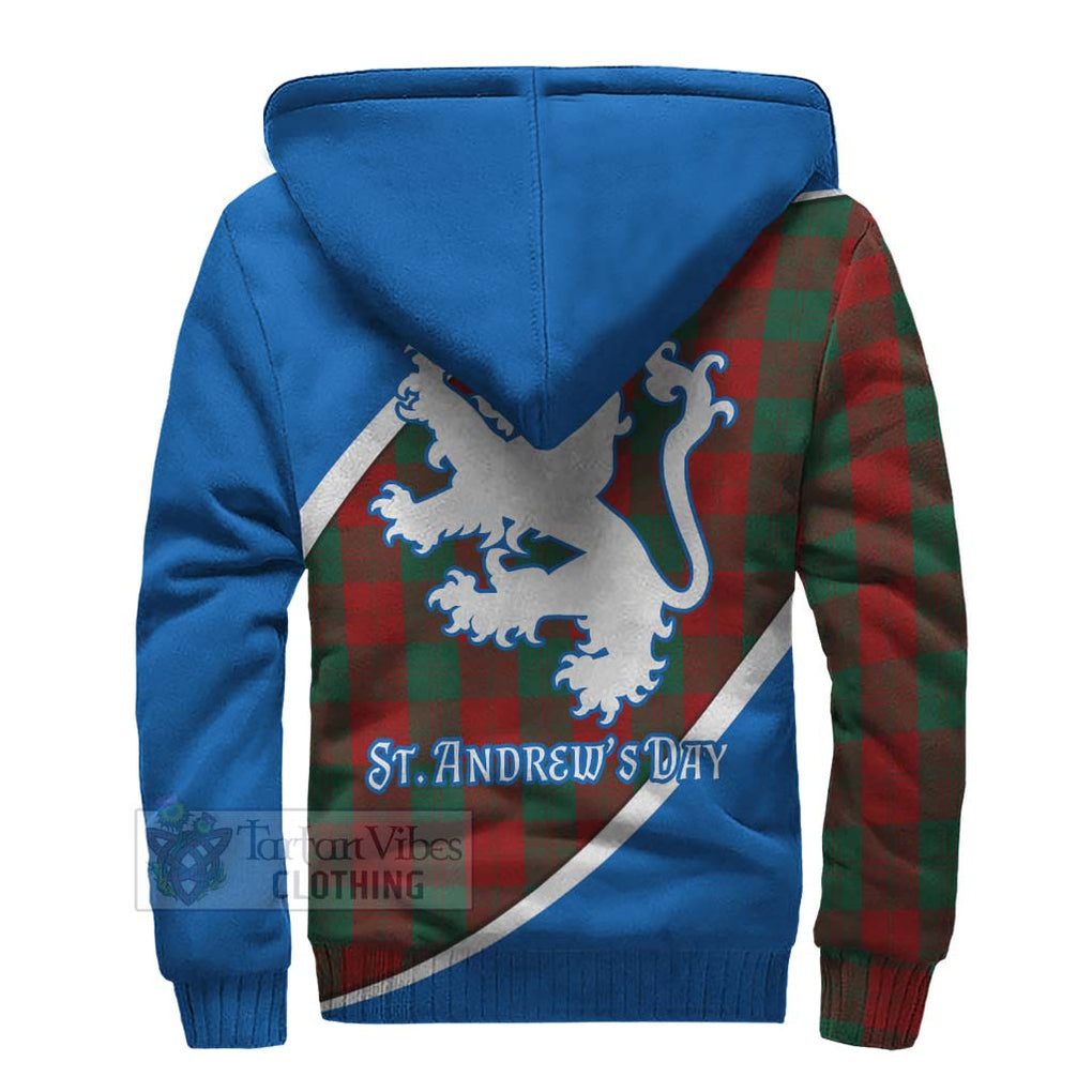 Tartan Vibes Clothing Erskine Family Crest Tartan Sherpa Hoodie Celebrate Saint Andrew's Day in Style