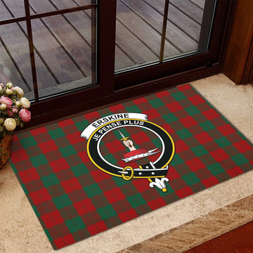 Erskine Tartan Door Mat with Family Crest