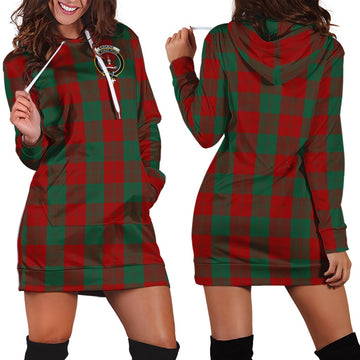 Erskine Tartan Hoodie Dress with Family Crest