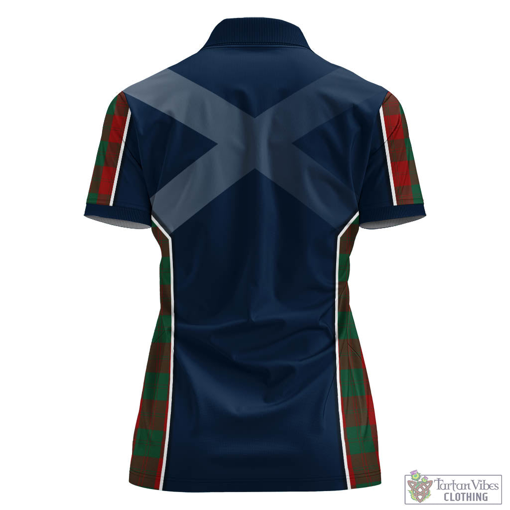 Erskine Tartan Women's Polo Shirt with Family Crest and Lion Rampant Vibes Sport Style - Tartan Vibes Clothing