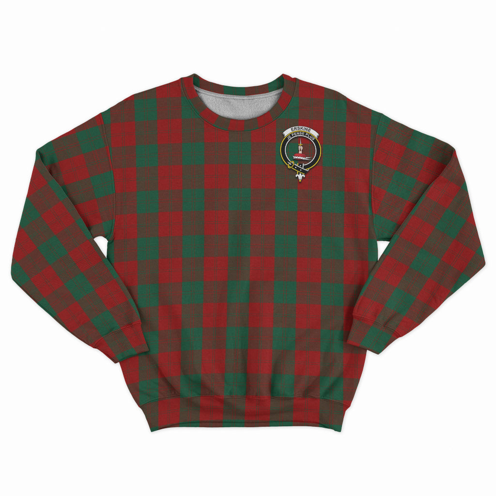 Erskine Tartan Sweatshirt with Family Crest - Tartan Vibes Clothing