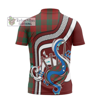 Erskine Tartan Zipper Polo Shirt with Epic Bagpipe Style