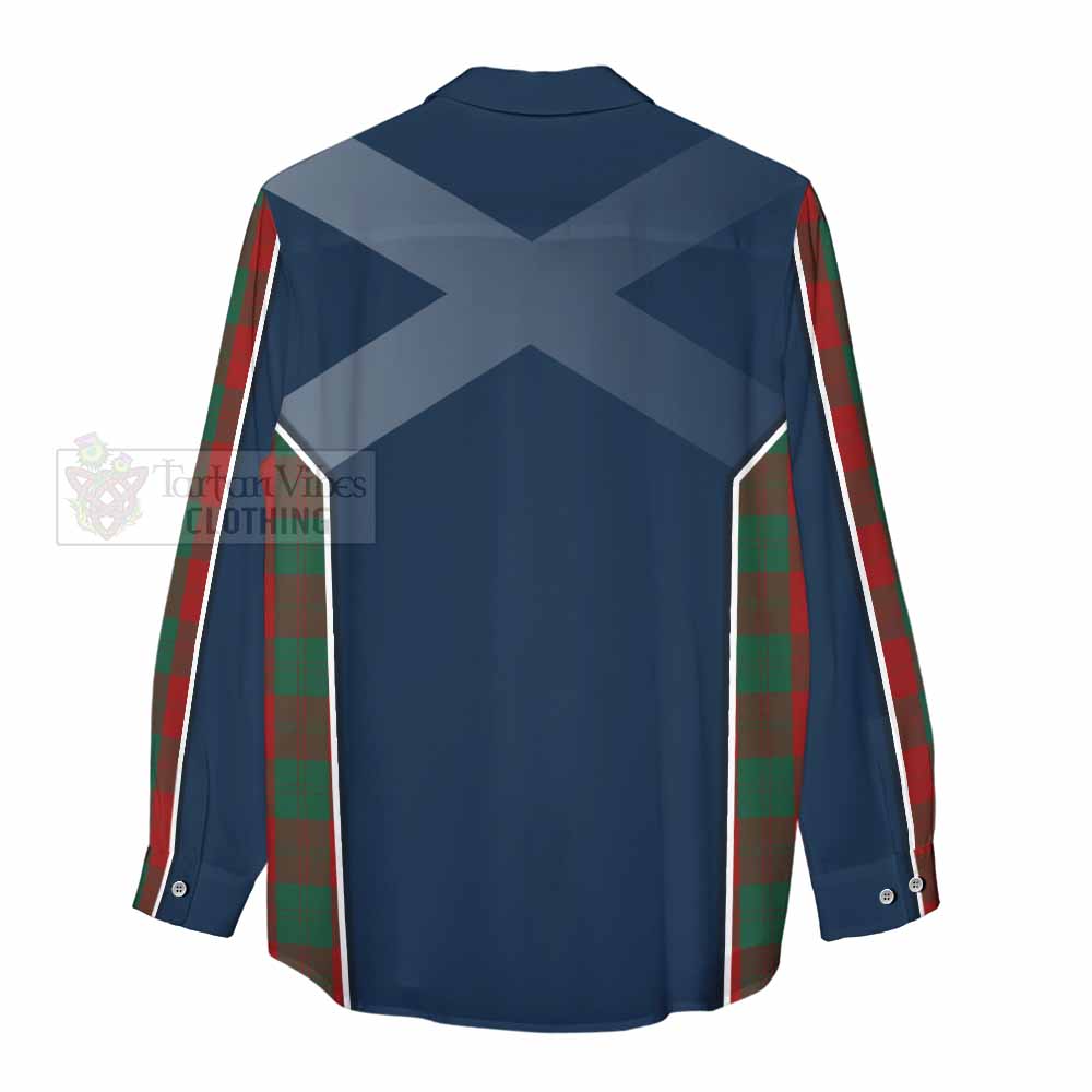 Tartan Vibes Clothing Erskine Tartan Women's Casual Shirt with Family Crest and Lion Rampant Vibes Sport Style