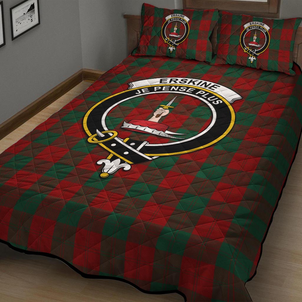 Erskine Tartan Quilt Bed Set with Family Crest - Tartan Vibes Clothing