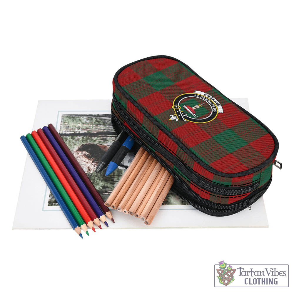 Tartan Vibes Clothing Erskine Tartan Pen and Pencil Case with Family Crest