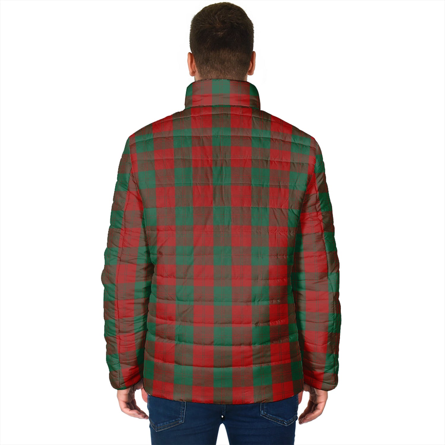 Erskine Tartan Padded Jacket with Family Crest - Tartan Vibes Clothing