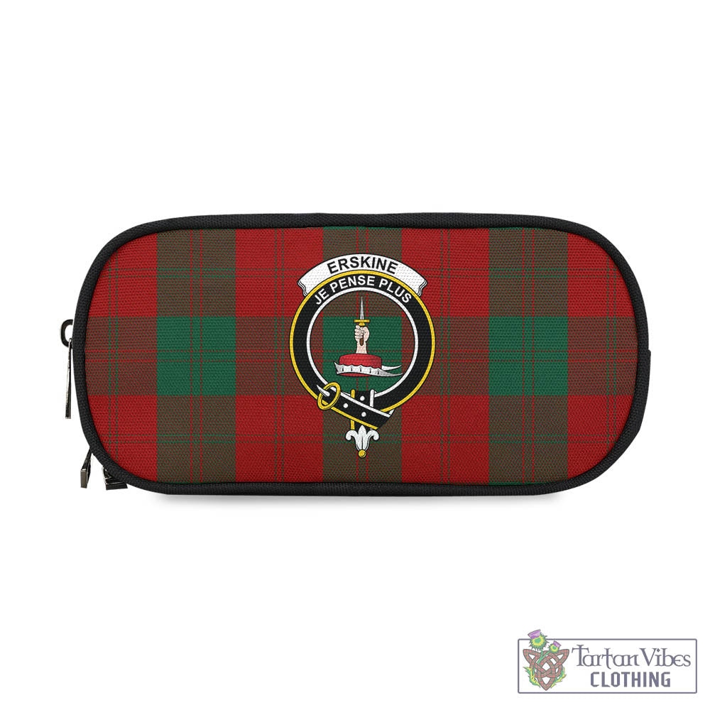 Tartan Vibes Clothing Erskine Tartan Pen and Pencil Case with Family Crest