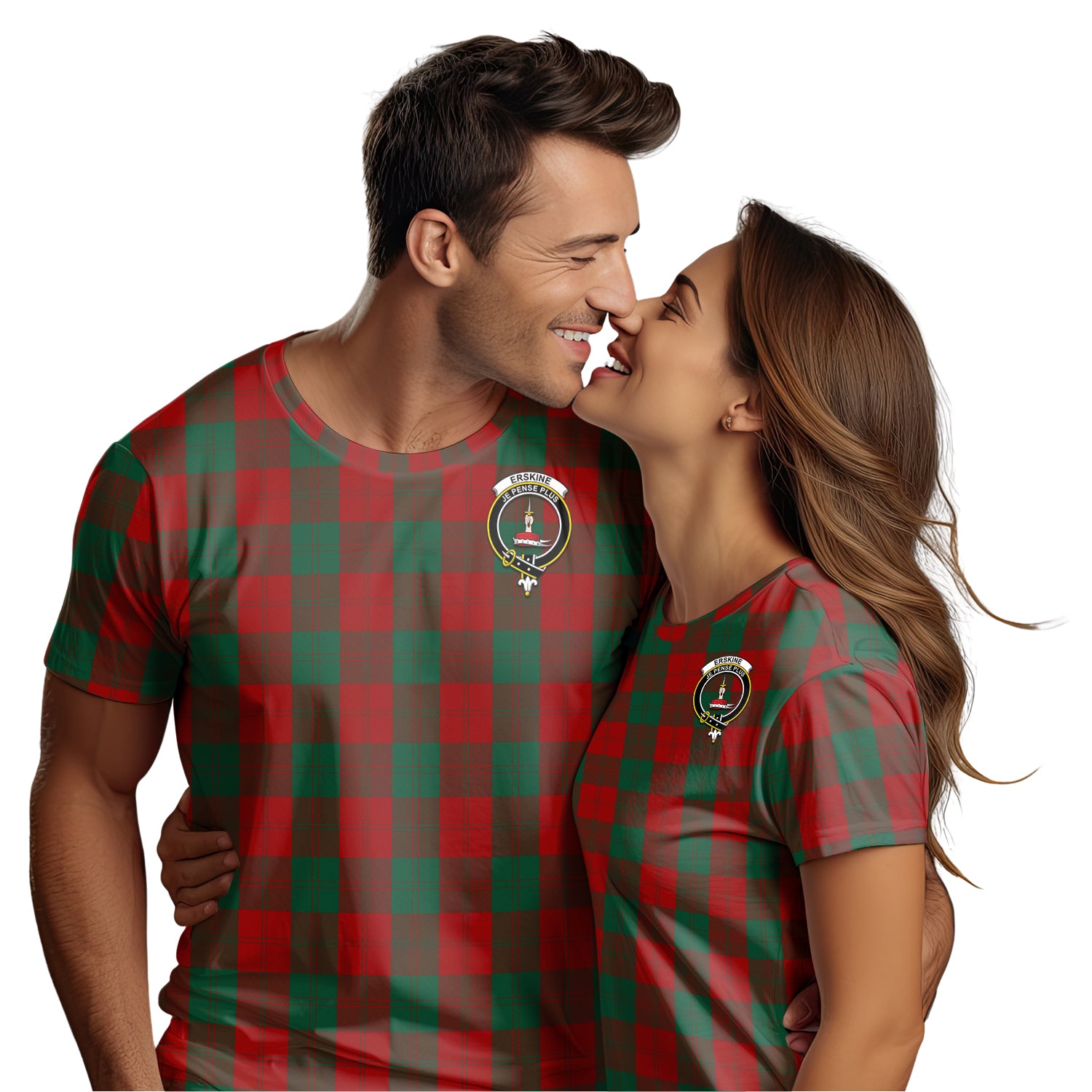 Erskine Tartan T-Shirt with Family Crest - Tartan Vibes Clothing