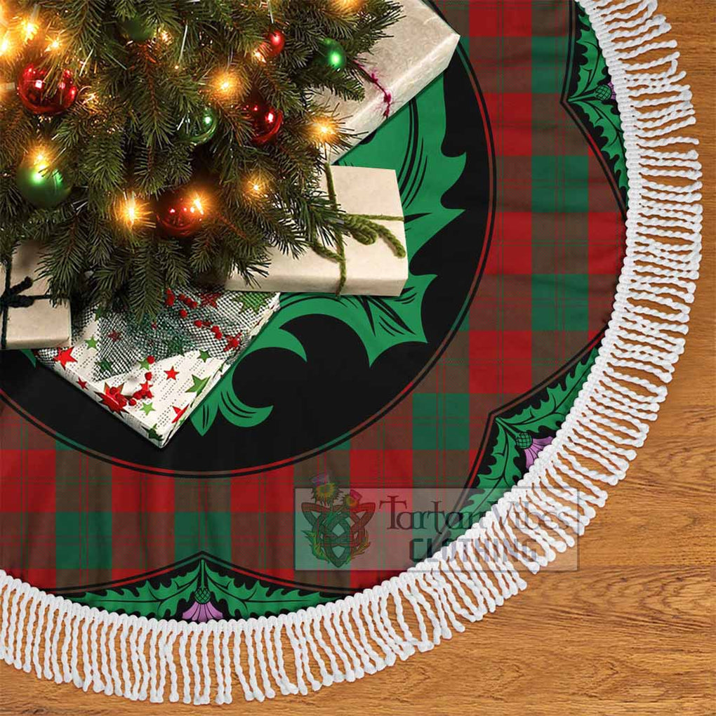 Tartan Vibes Clothing Erskine Tartan Christmas Tree Skirt Scottish Thistle Style