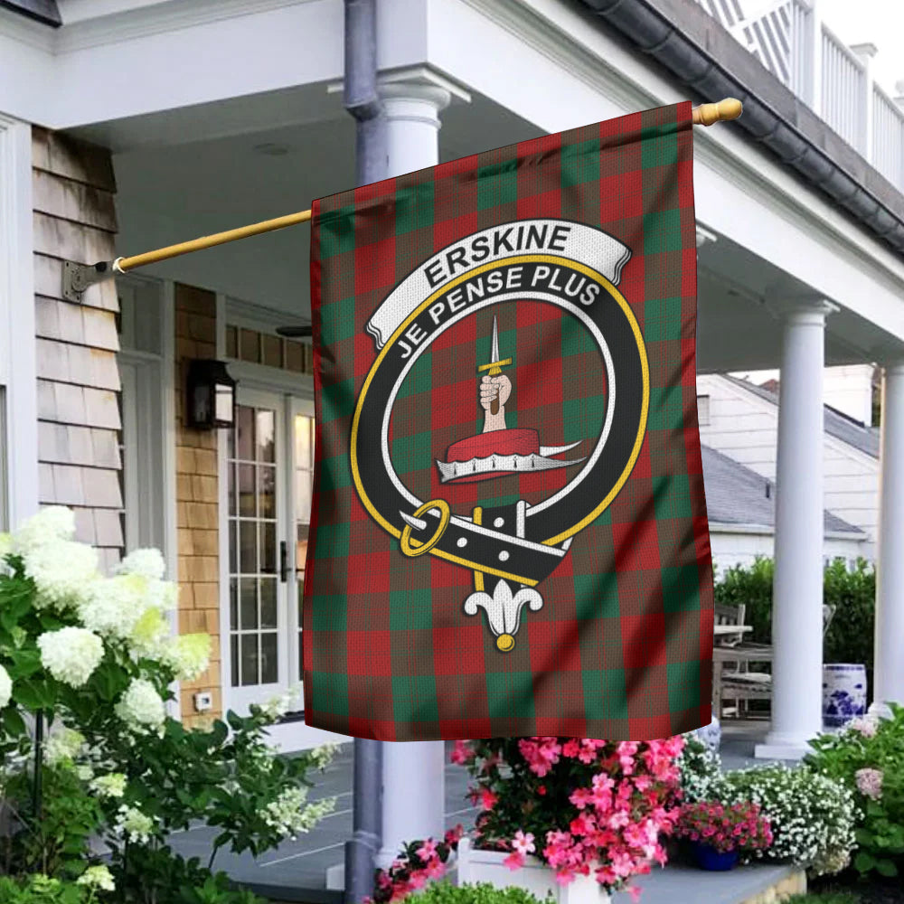 Erskine Tartan Flag with Family Crest - Tartan Vibes Clothing