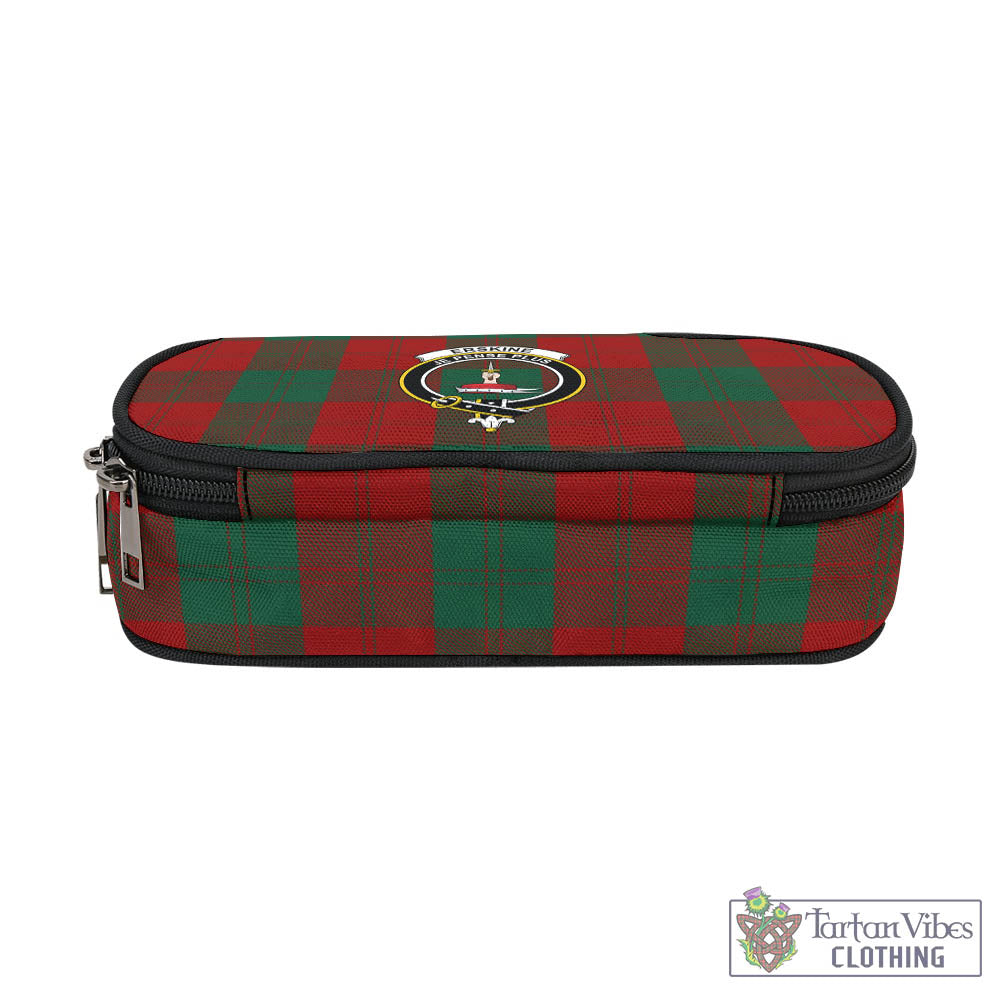 Tartan Vibes Clothing Erskine Tartan Pen and Pencil Case with Family Crest