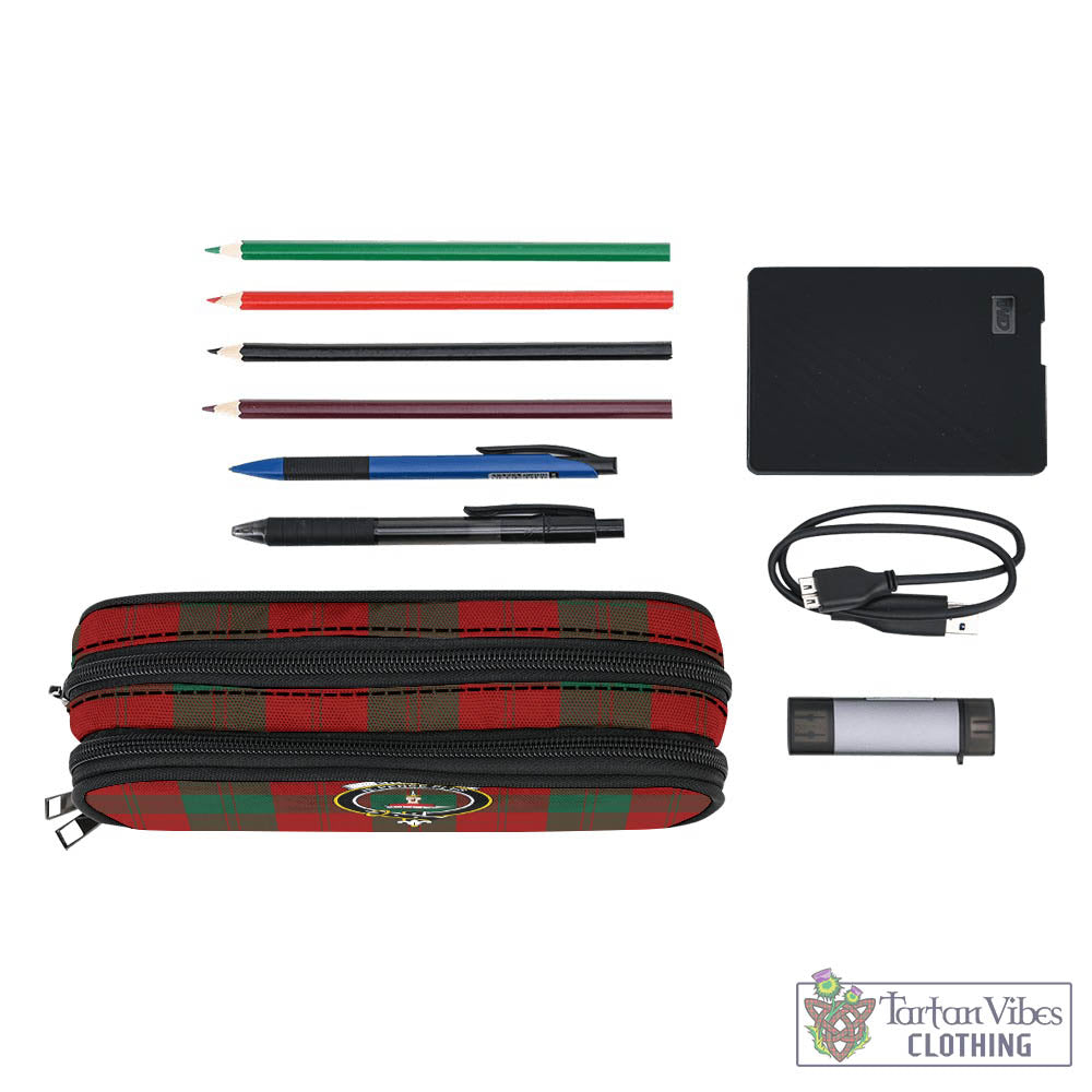 Tartan Vibes Clothing Erskine Tartan Pen and Pencil Case with Family Crest