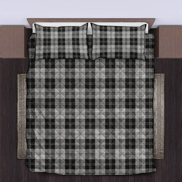 Erskine Black and White Tartan Quilt Bed Set