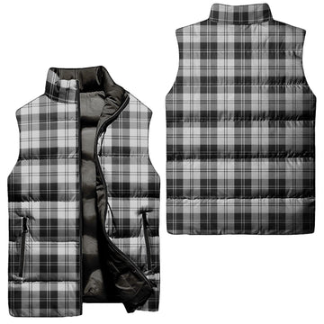 Erskine Black and White Tartan Sleeveless Puffer Jacket