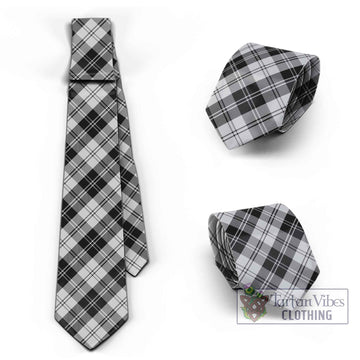 Erskine Black and White Tartan Classic Necktie Cross Style