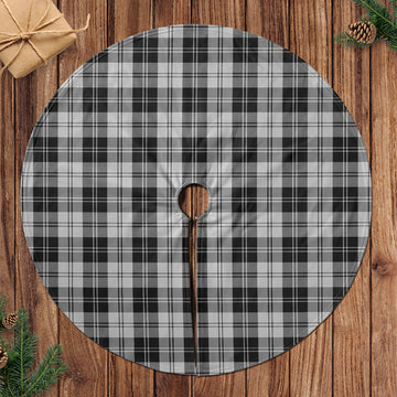 Erskine Black and White Tartan Christmas Tree Skirt