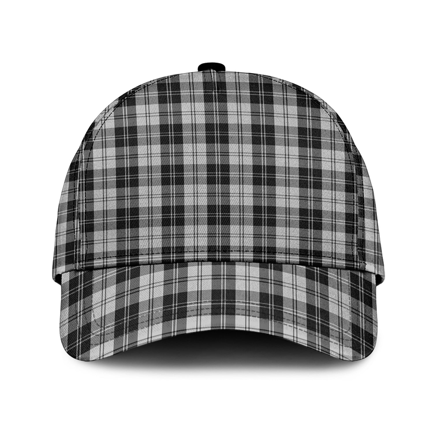 Erskine Black and White Tartan Classic Cap Classic Cap Universal Fit - Tartan Vibes Clothing