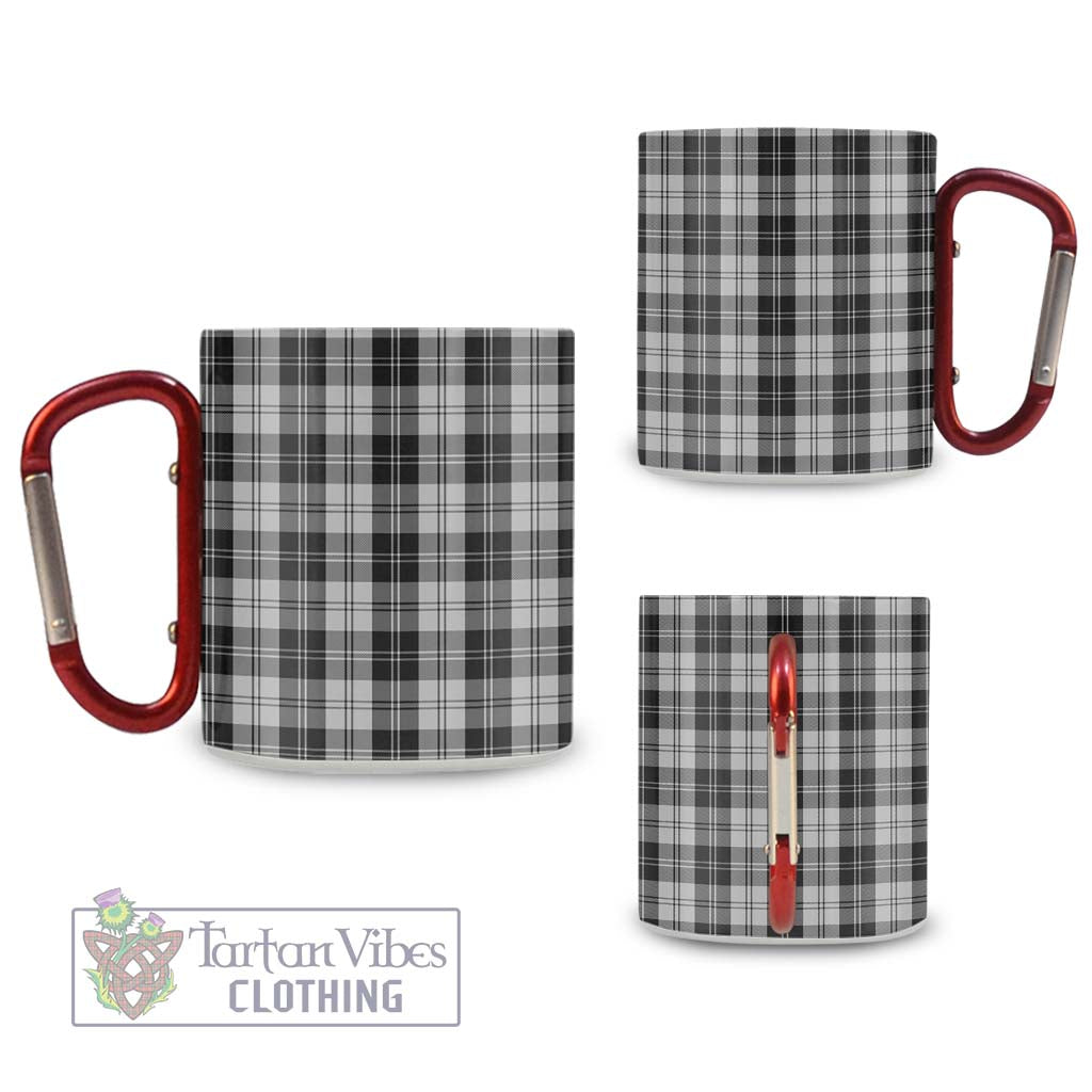 Tartan Vibes Clothing Erskine Black and White Tartan Classic Insulated Mug