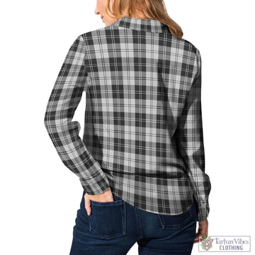 Erskine Black and White Tartan Women's Casual Shirt