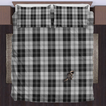 Erskine Black and White Tartan Bedding Set