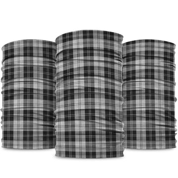 Erskine Black and White Tartan Neck Gaiters, Tartan Bandanas, Tartan Head Band