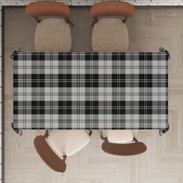 Erskine Black and White Tartan Tablecloth