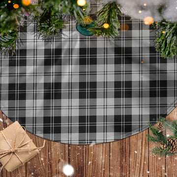 Erskine Black and White Tartan Christmas Tree Skirt