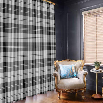 Erskine Black and White Tartan Window Curtain