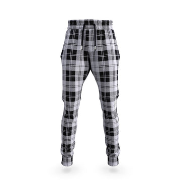 Erskine Black and White Tartan Joggers Pants