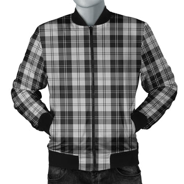 Erskine Black and White Tartan Bomber Jacket