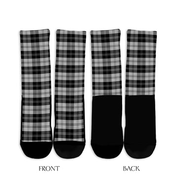 Erskine Black and White Tartan Crew Socks