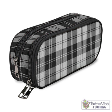 Erskine Black and White Tartan Pen and Pencil Case