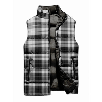 Erskine Black and White Tartan Sleeveless Puffer Jacket