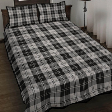 Erskine Black and White Tartan Quilt Bed Set