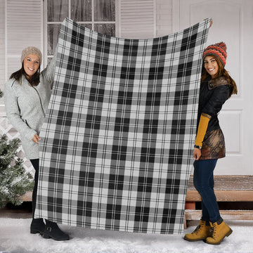 Erskine Black and White Tartan Blanket