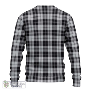 Erskine Black and White Tartan Ugly Sweater with Family Crest DNA In Me Style