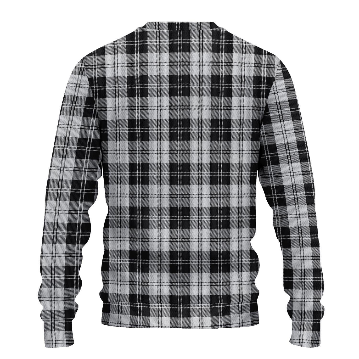 Erskine Black and White Tartan Knitted Sweater - Tartanvibesclothing