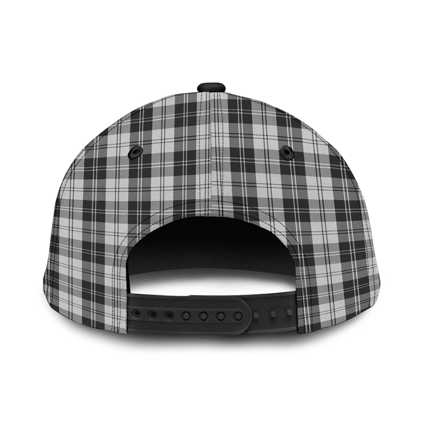 Erskine Black and White Tartan Classic Cap - Tartan Vibes Clothing