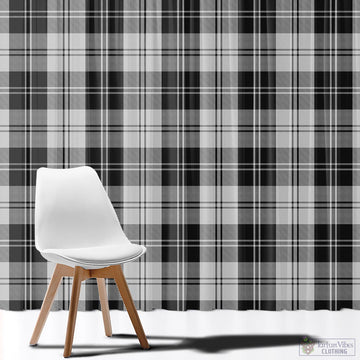 Erskine Black and White Tartan Window Curtain