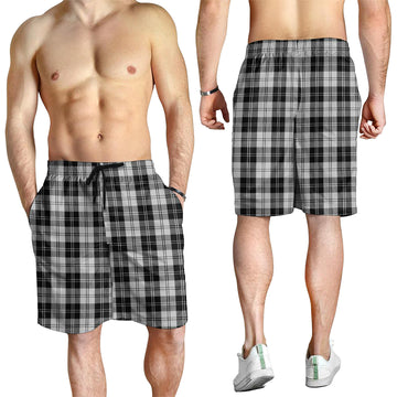 Erskine Black and White Tartan Mens Shorts