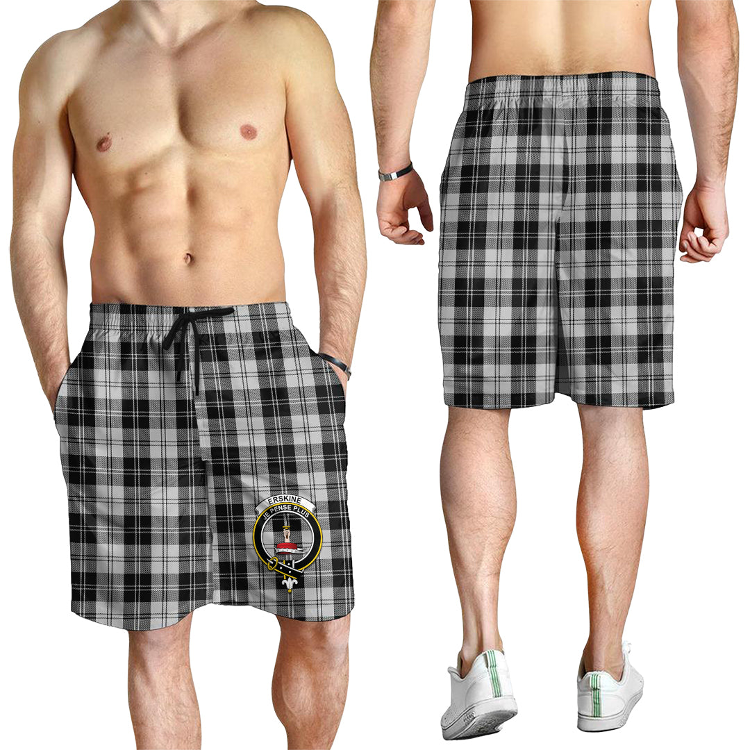 erskine-black-and-white-tartan-mens-shorts-with-family-crest