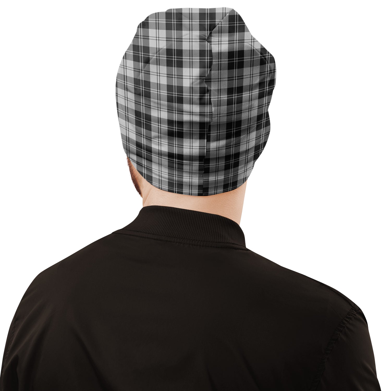 Erskine Black and White Tartan Beanies Hat - Tartan Vibes Clothing