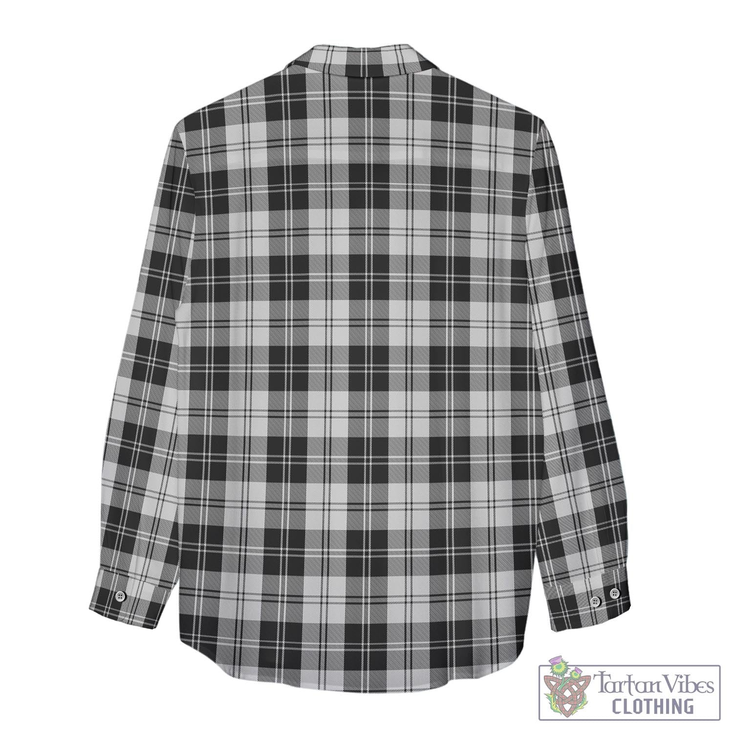 Erskine Black and White Tartan Womens Casual Shirt