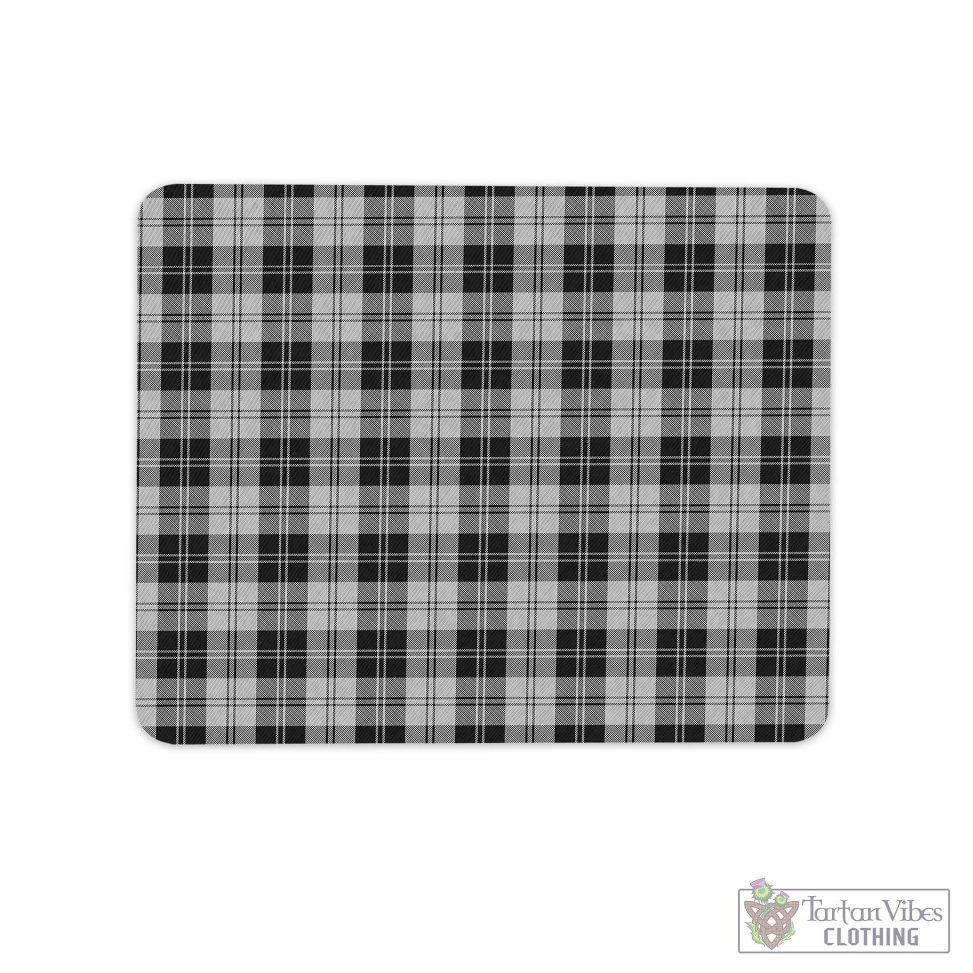 Tartan Vibes Clothing Erskine Black and White Tartan Mouse Pad